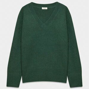 NWT Aritzia Plush Cashmere Oversized V-neck Sweater, Size Large